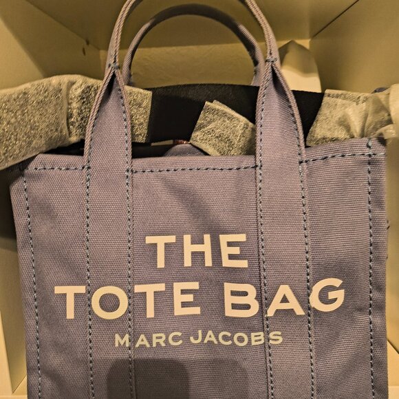 Marc Jacobs Blue Canvas Small Tote - Picture 1 of 3